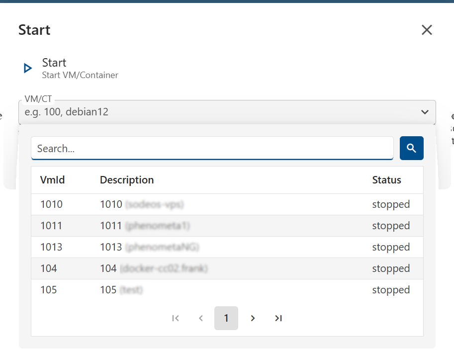 Start VM command