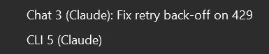 Active sessions: one entry per open pane