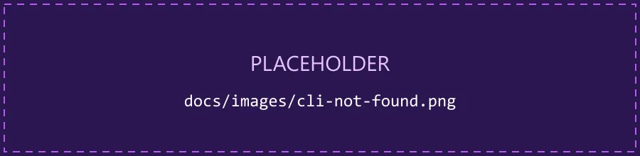 The pane when no CLI is found: Claude Code CLI not found, Open setup instructions