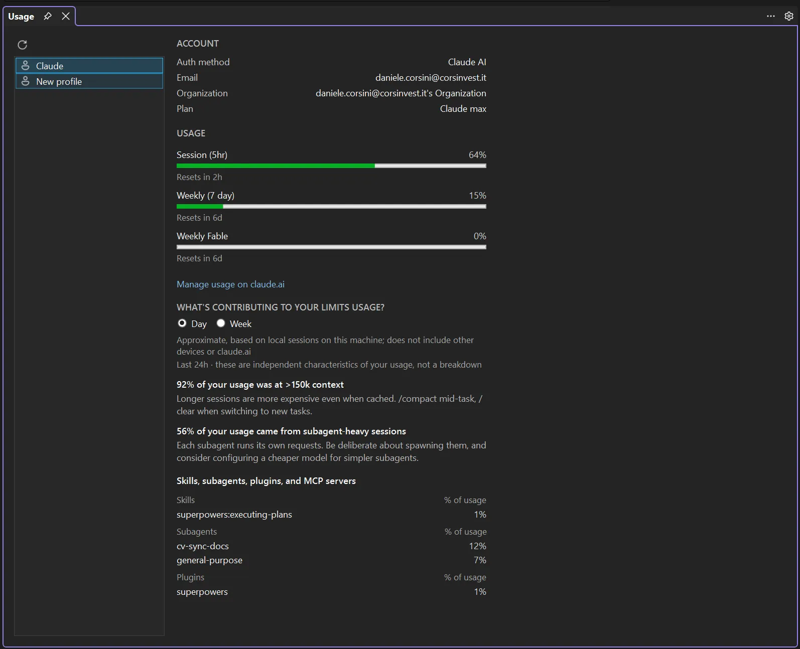 Usage document-tab
